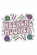Pink Crochet Sticker