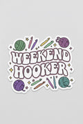 White Crochet Sticker